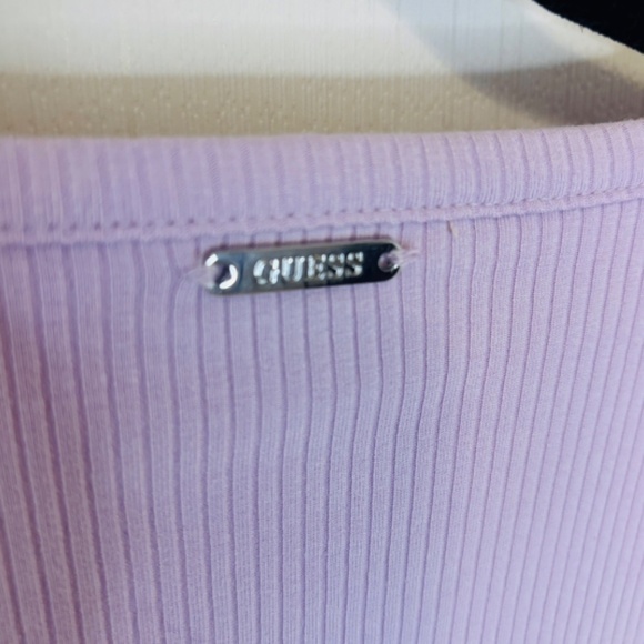 Guess Essentials SS Lana Dress Lilac Purple Lavender Sz Medium LIKE NEW - Picture 8 of 12